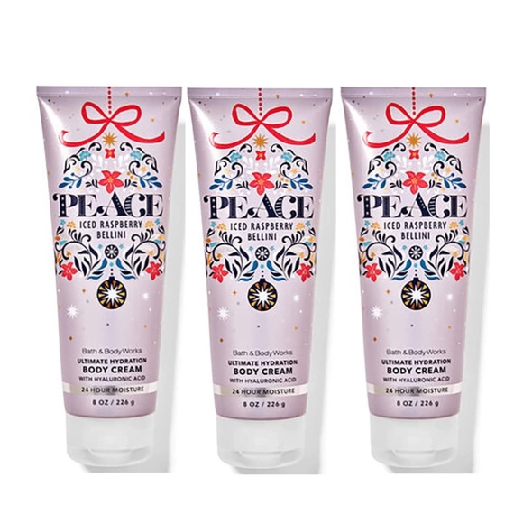 Bath & Body Works Other - 3-Bath and Body Works PEACE Iced Raspberry Billini Body Cream